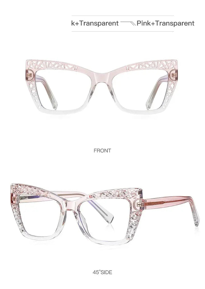 Vicky Womens Full Rim Square Cat Eye Plastic Reading Glasses Pfd2184