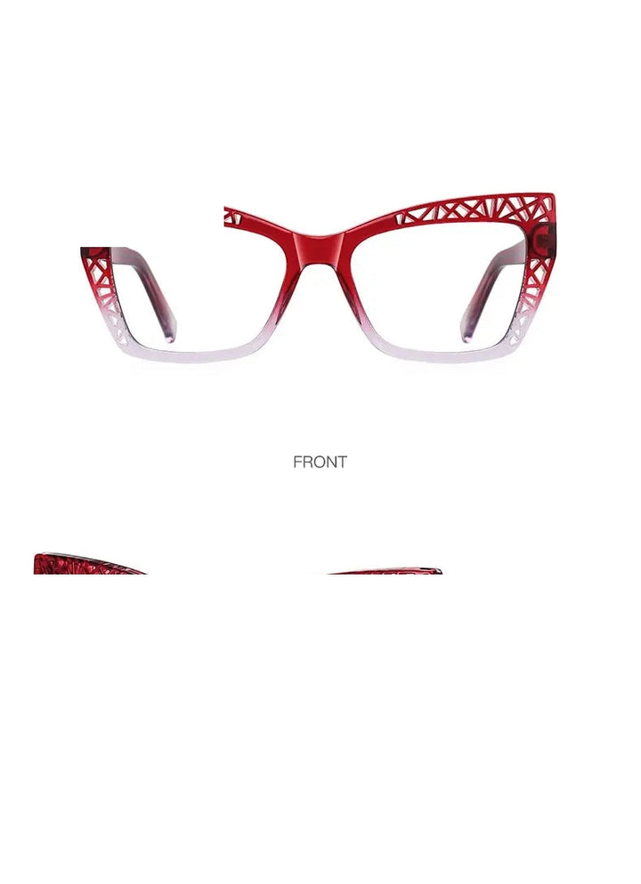 Vicky Womens Full Rim Square Cat Eye Plastic Reading Glasses Pfd2184