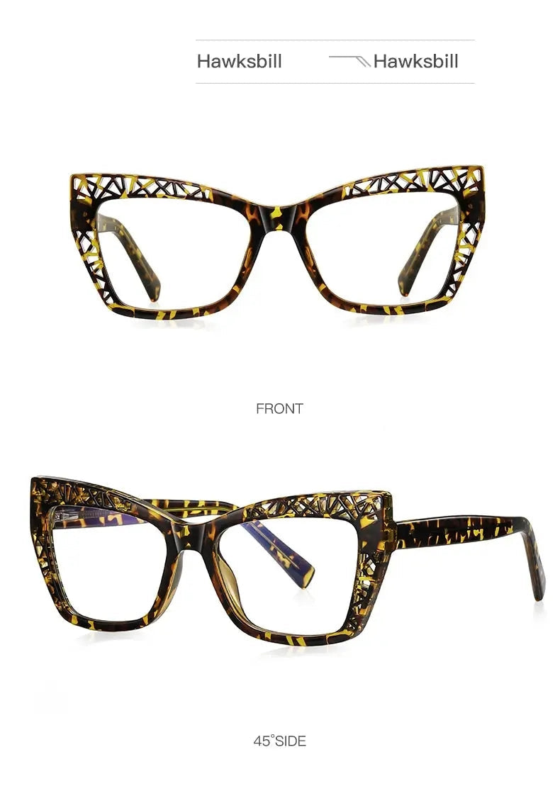 Vicky Womens Full Rim Square Cat Eye Plastic Reading Glasses Pfd2184