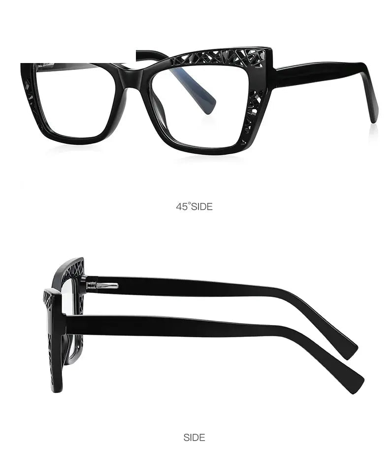 Vicky Womens Full Rim Square Cat Eye Plastic Reading Glasses Pfd2184
