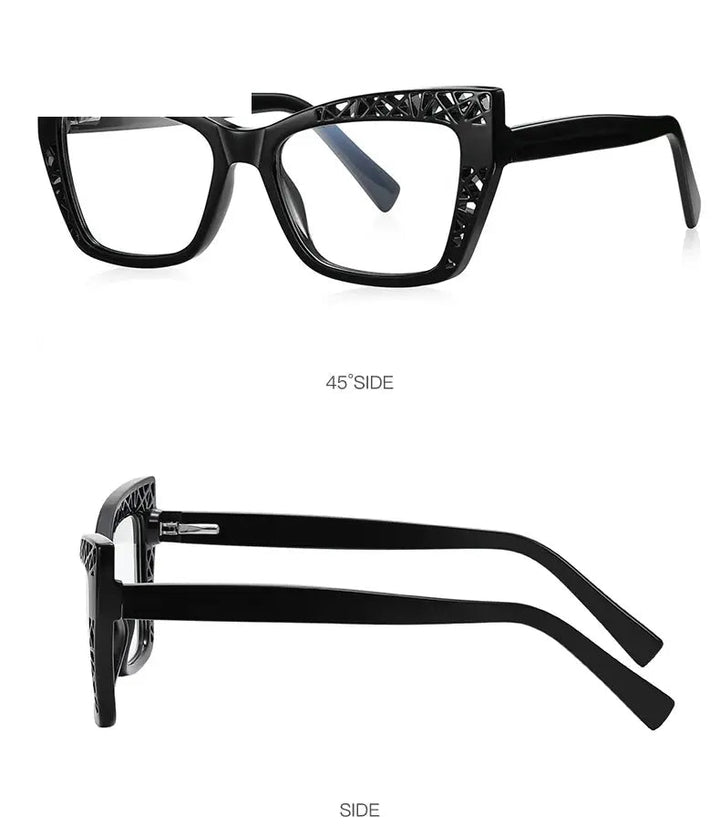 Vicky Womens Full Rim Square Cat Eye Plastic Reading Glasses Pfd2184