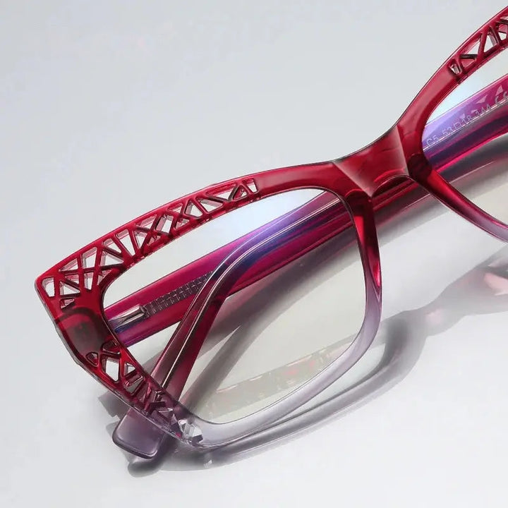 Vicky Womens Full Rim Square Cat Eye Plastic Reading Glasses Pfd2184