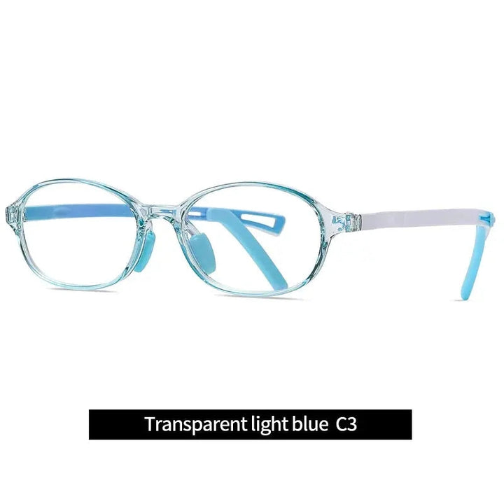 Vicky Youth Unisex Full Rim Oval Tr 90 Titanium Eyeglasses 5110