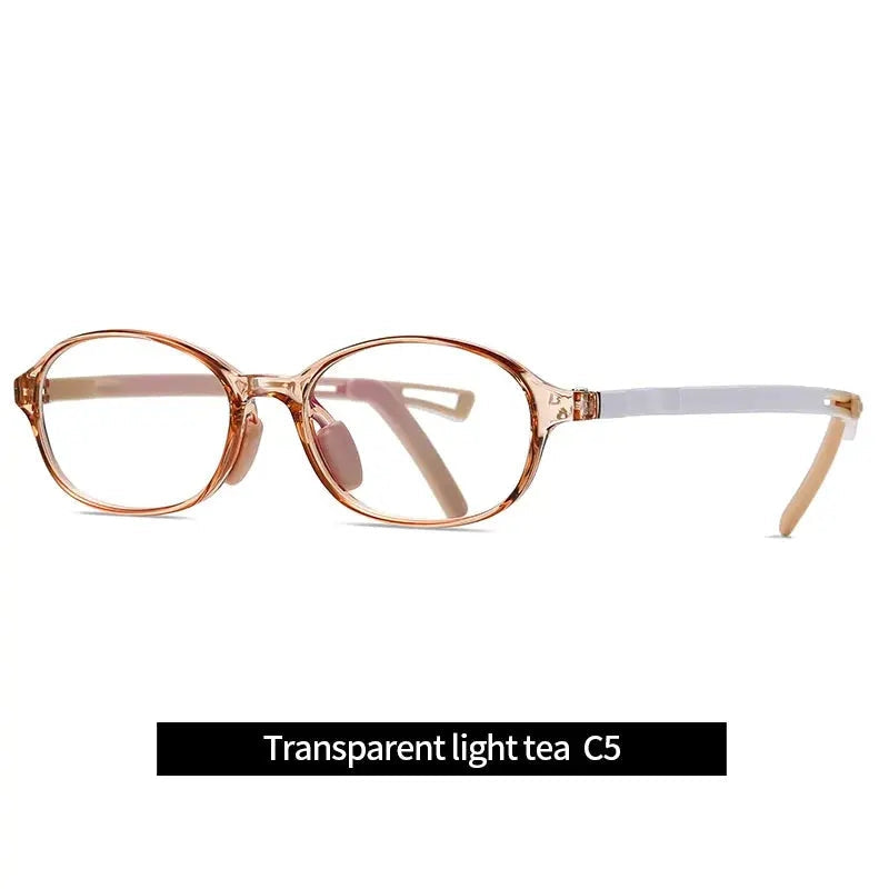 Vicky Youth Unisex Full Rim Oval Tr 90 Titanium Eyeglasses 5110