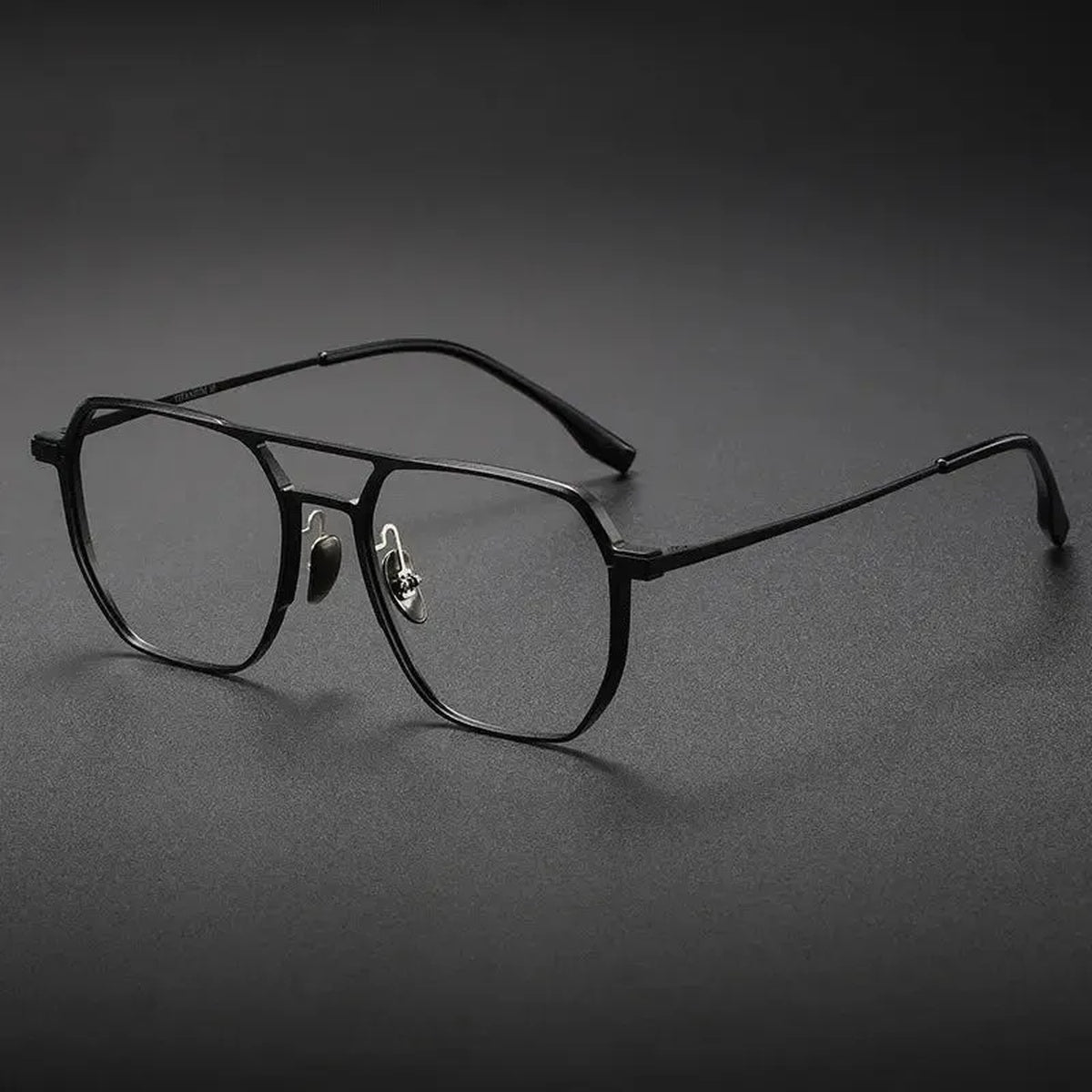 Vicky Unisex Full Rim Square Double Bridge Aluminum Titanium V2239