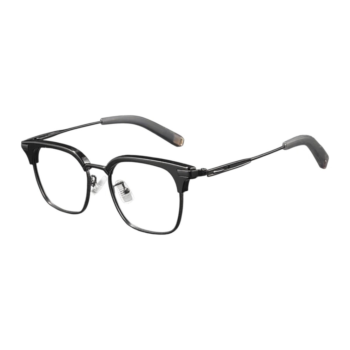 Vicky 19107 full rim square titanium TR90 reading glasses - SS-107-black