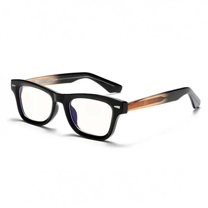 Xbora Unisex Full Rim Brow Line Square Tr 90 Alloy Eyeglasses 542529 - C2
