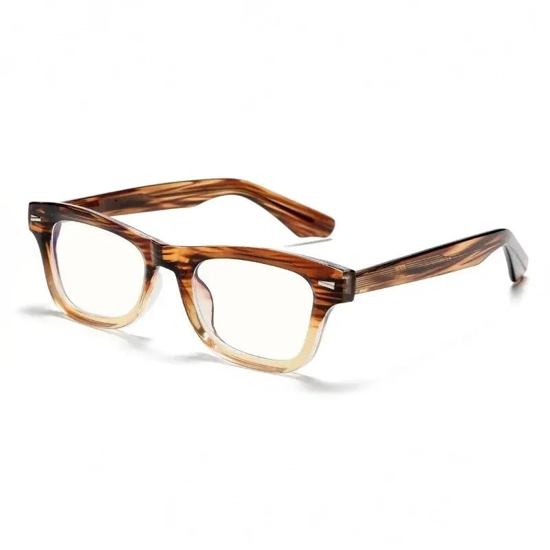 Xbora Unisex Full Rim Brow Line Square Tr 90 Alloy Eyeglasses 542529 - C7