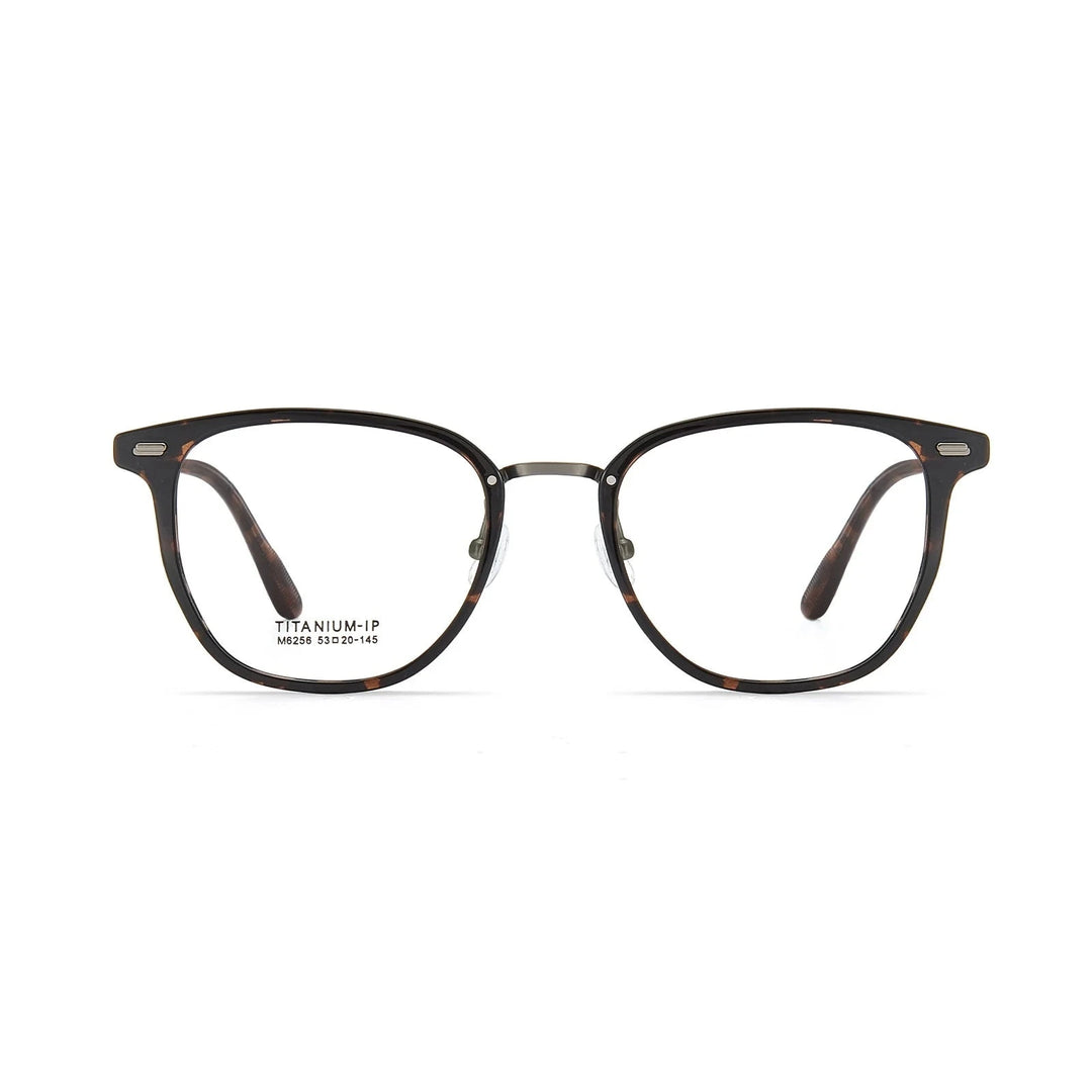 Xbora Unisex Full Rim Classic TR-90 Titanium Eyeglasses M6256 - Size Chart