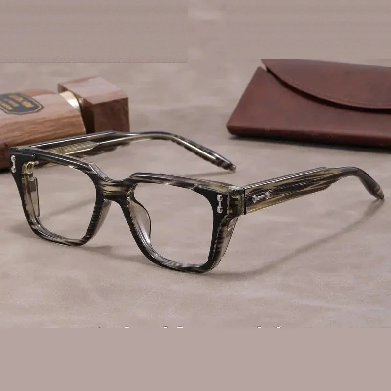 Xbora Unisex Full Rim Square Brow Line Tr 90 Alloy Eyeglasses 629864 - Tortoiseshell