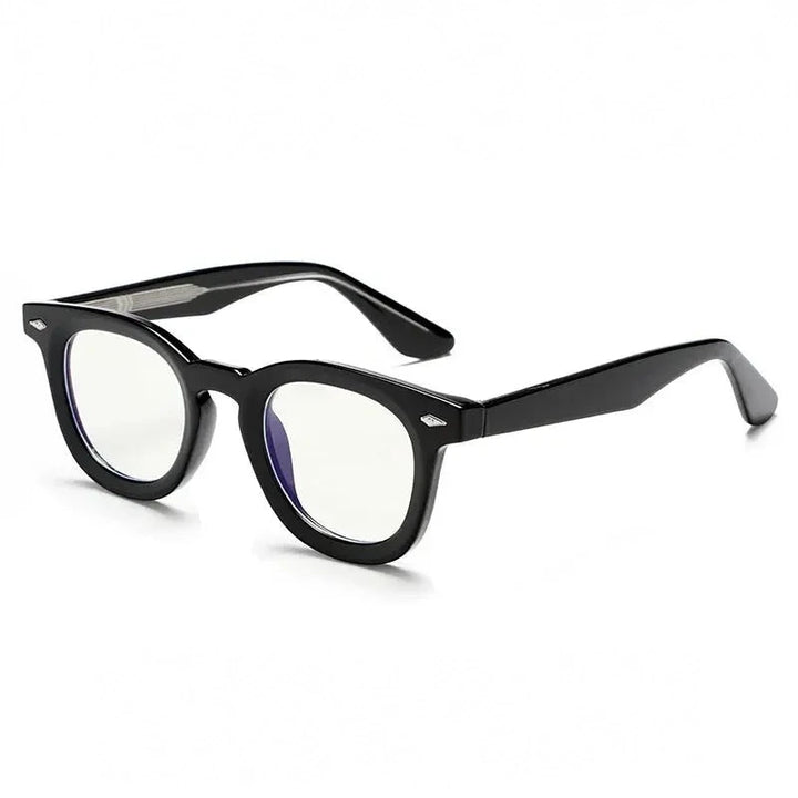 Xbora Unisex Full Rim Square Round Tr 90 Alloy Eyeglasses 542530 - C1