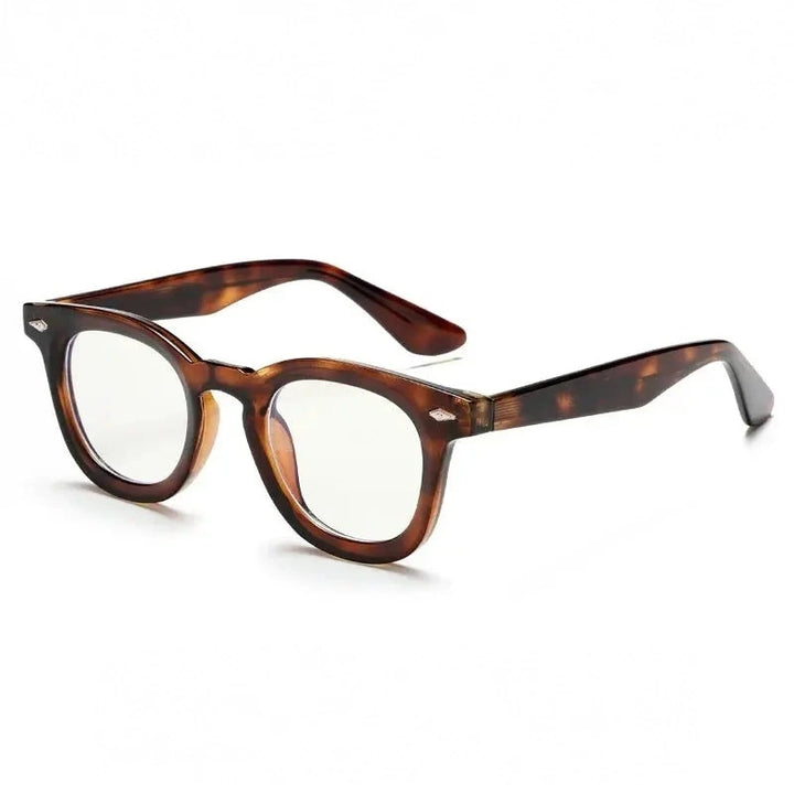 Xbora Unisex Full Rim Square Round Tr 90 Alloy Eyeglasses 542530 - C5