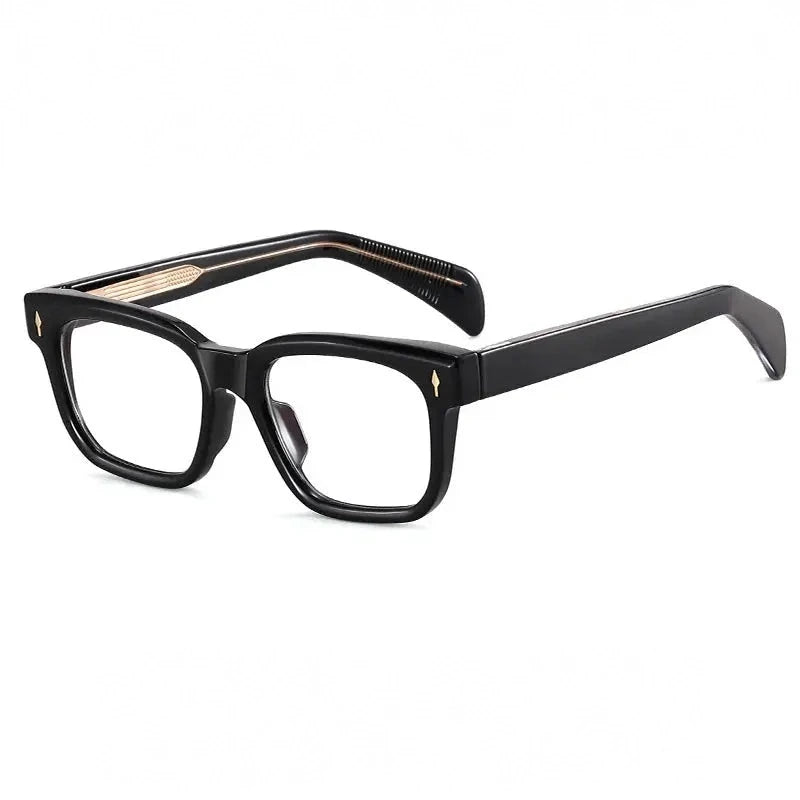 Xbora Unisex Full Rim Square Thick Tr 90 CP Eyeglasses  82194 - Brihgt Black