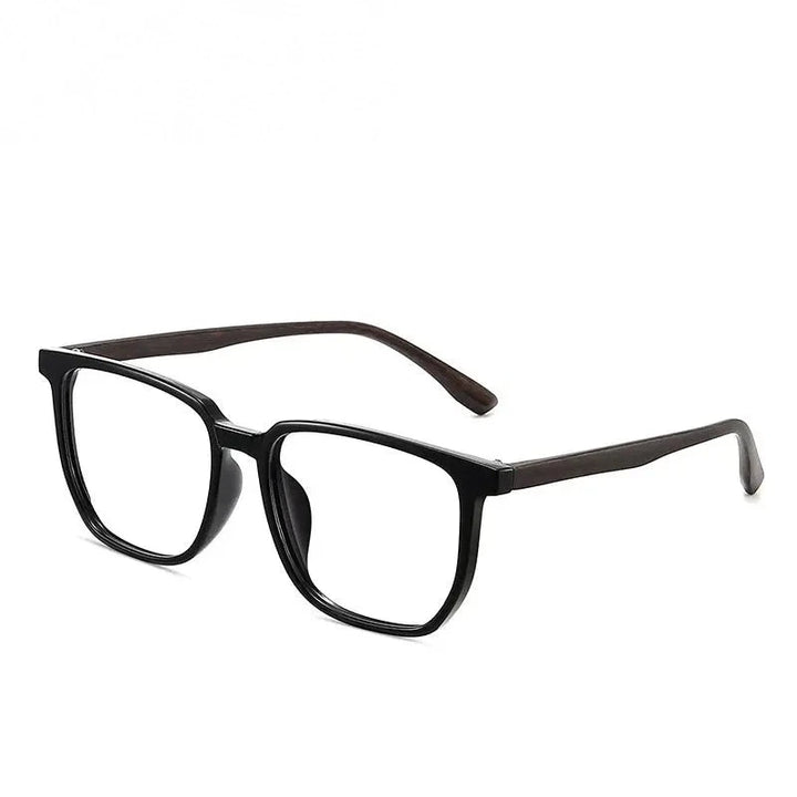 Xbora Unisex Full Rim Square Tr 90 Eyeglasses 75233 - Brihgt Black