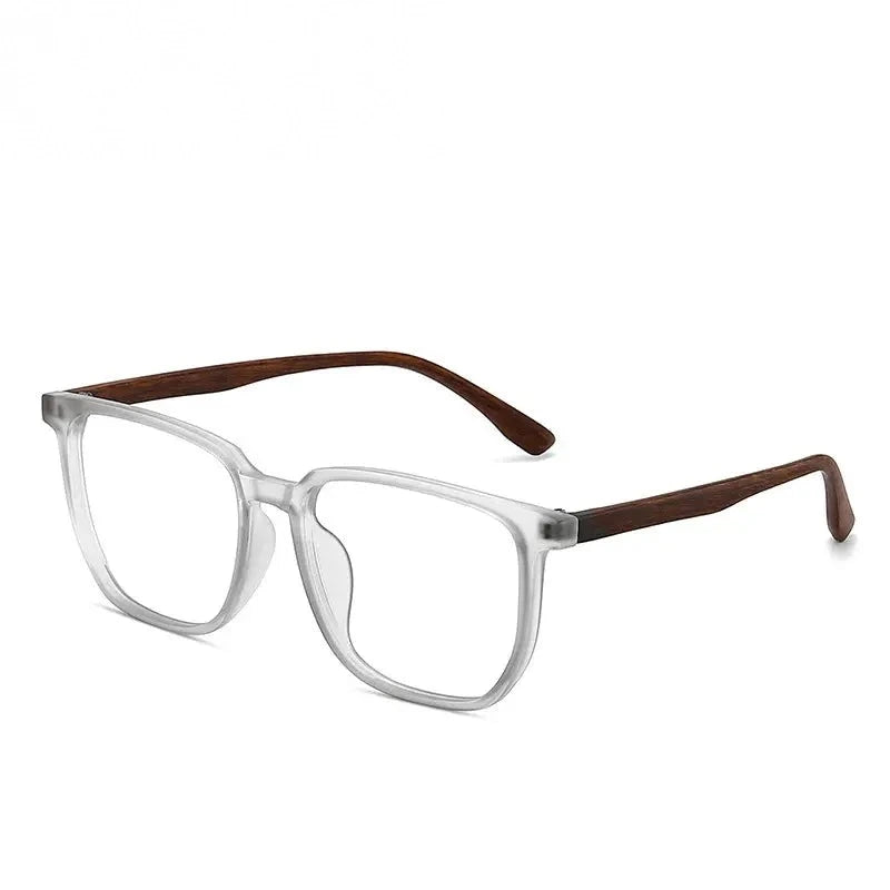 Xbora Unisex Full Rim Square Tr 90 Eyeglasses 75233 - Transparent Gray