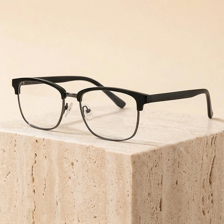 Xbora Unisex Full Rim Square Tr 90 Titanium Alloy Eyeglasses 549831 - C1