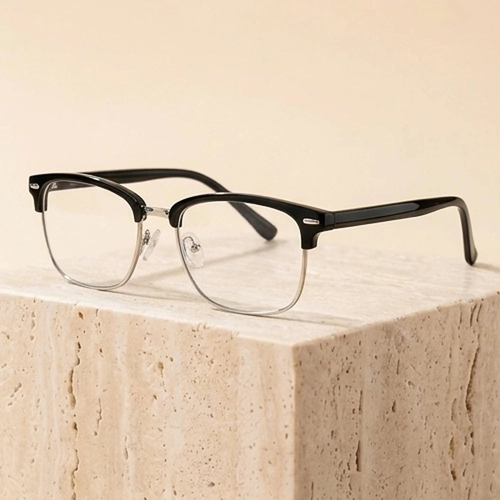 Xbora Unisex Full Rim Square Tr 90 Titanium Alloy Eyeglasses 549831 - C2
