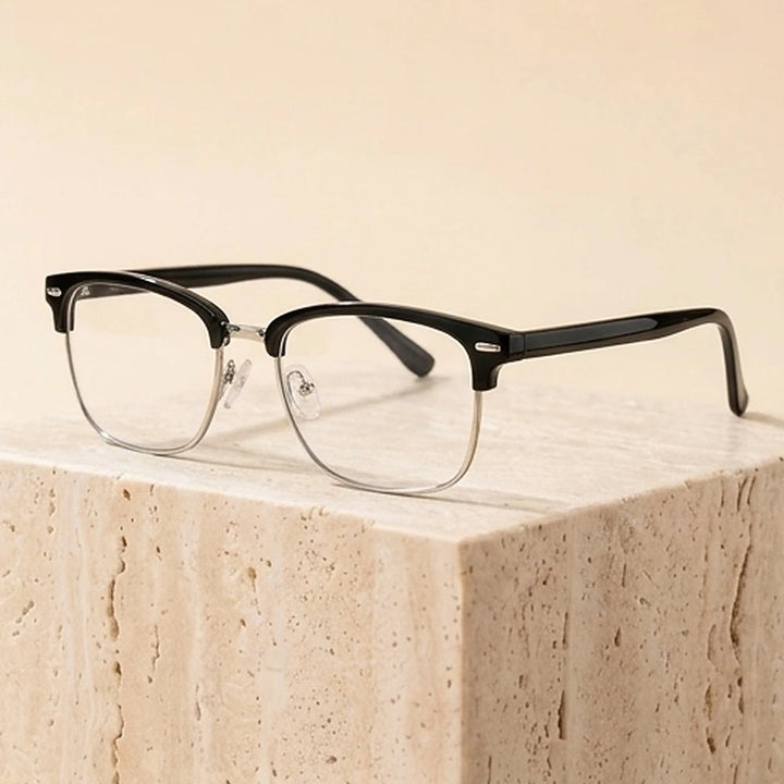 Xbora Unisex Full Rim Square Tr 90 Titanium Alloy Eyeglasses 549831 - C2