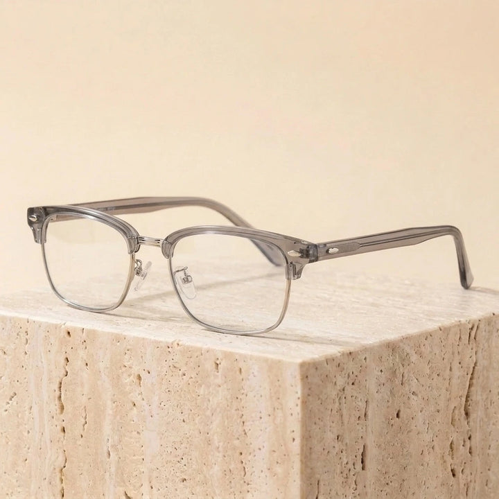 Xbora Unisex Full Rim Square Tr 90 Titanium Alloy Eyeglasses 549831 - C3