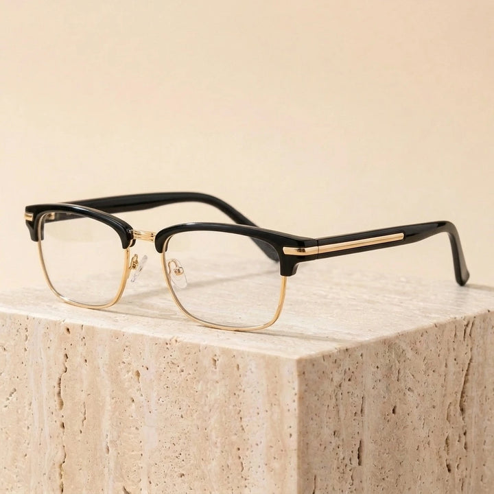 Xbora Unisex Full Rim Square Tr 90 Titanium Alloy Eyeglasses 549831 - C5