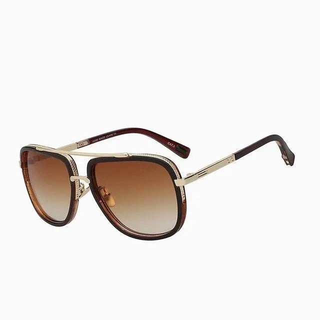Xiu Brand Men's Square Sunglasses Men Women Big Frame - Brown frame
