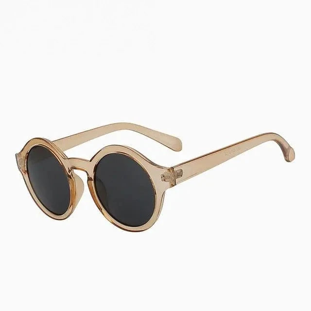 Xiu Brand Women's Round Circle Sunglasses Oem - Champagne frame