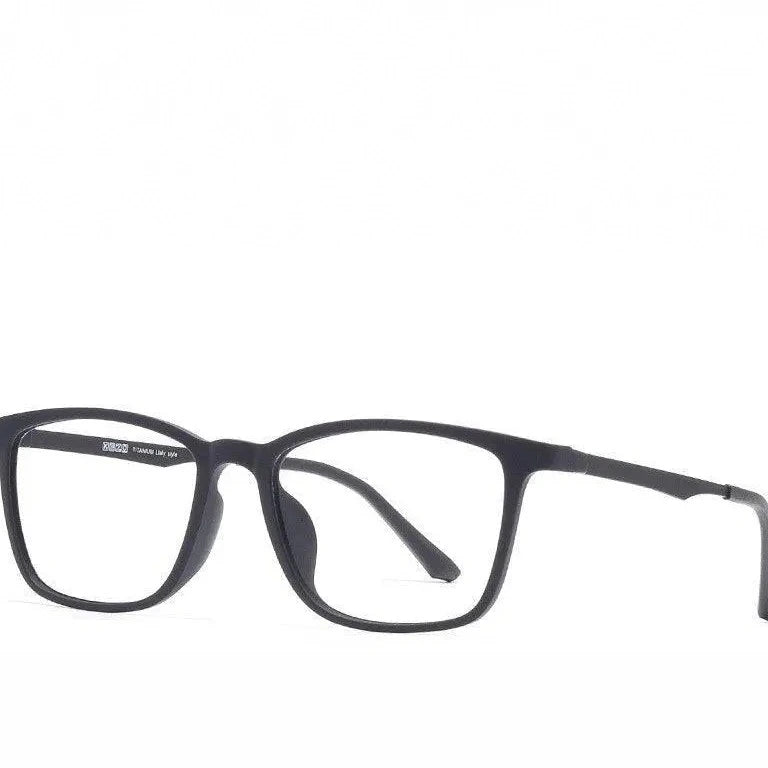 Yimaruili Men's Eyeglasses Square Full Rim Titanium Y8808 - Matte Black