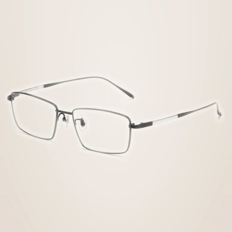 Yimaruili Men's Full Rim Titanium Alloy Frame Eyeglasses CK1045 - Black