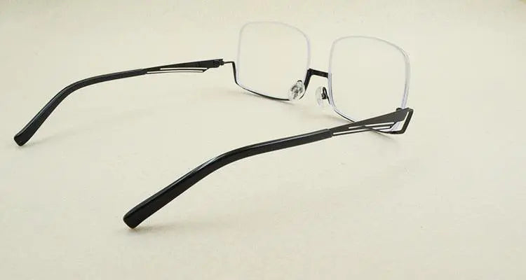 Yimaruili Men's Semi Rim Alloy Frame Eyeglasses YS01 - Gun