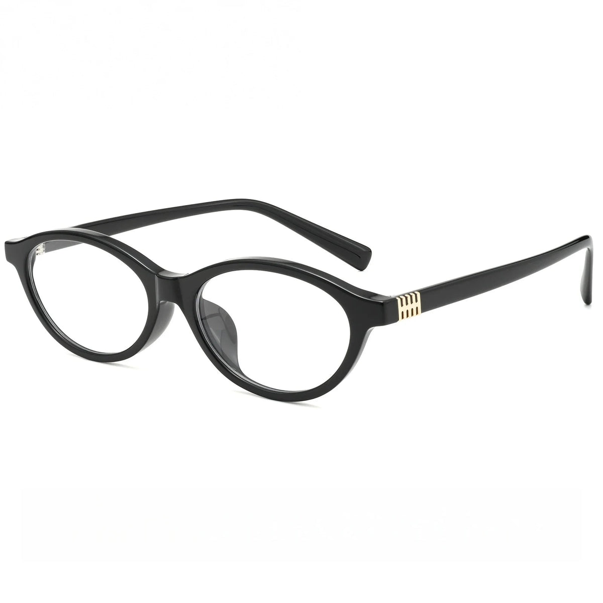 Yimaruili Unisex Full Rim Cat-Eye Acetate Eyeglasses 92280BD - Brihgt Black