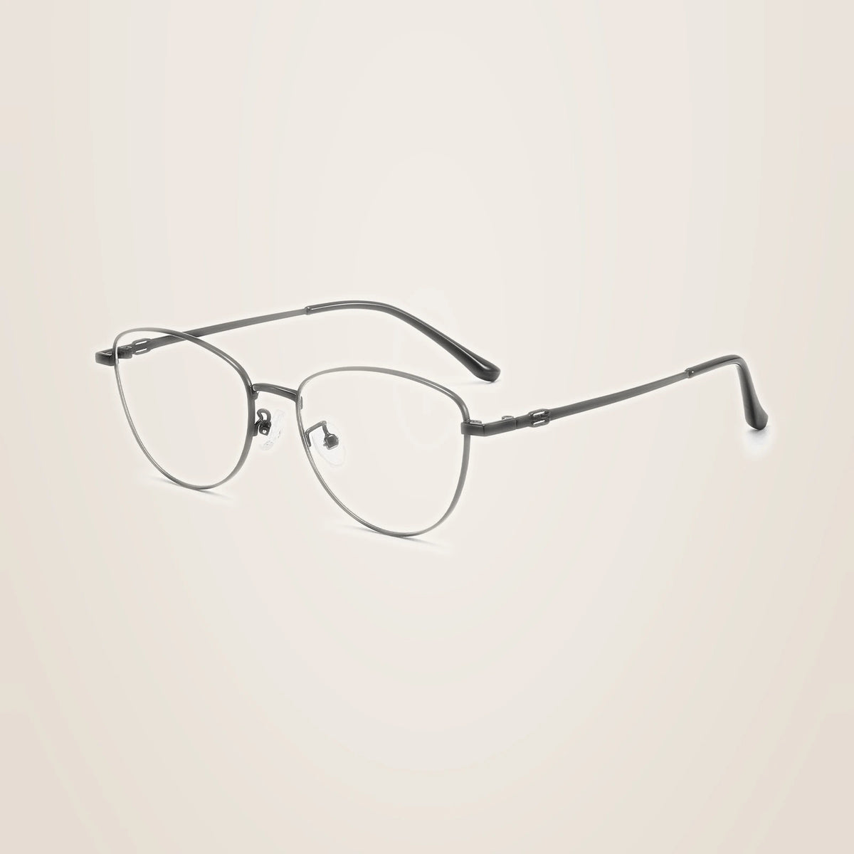Yimaruili Unisex Full Rim Cat-Eye Pure Titanium Eyeglasses 97010 - Black