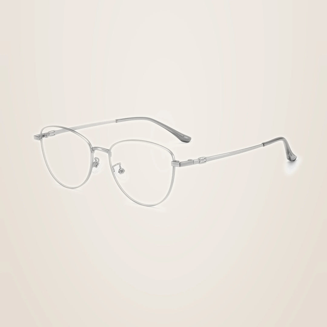 Yimaruili Unisex Full Rim Cat-Eye Pure Titanium Eyeglasses 97010 - Gun