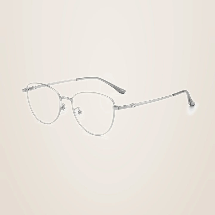 Yimaruili Unisex Full Rim Cat-Eye Pure Titanium Eyeglasses 97010 - Gun
