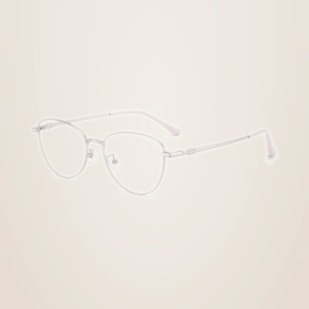 Yimaruili Unisex Full Rim Cat-Eye Pure Titanium Eyeglasses 97010 - Light Pink