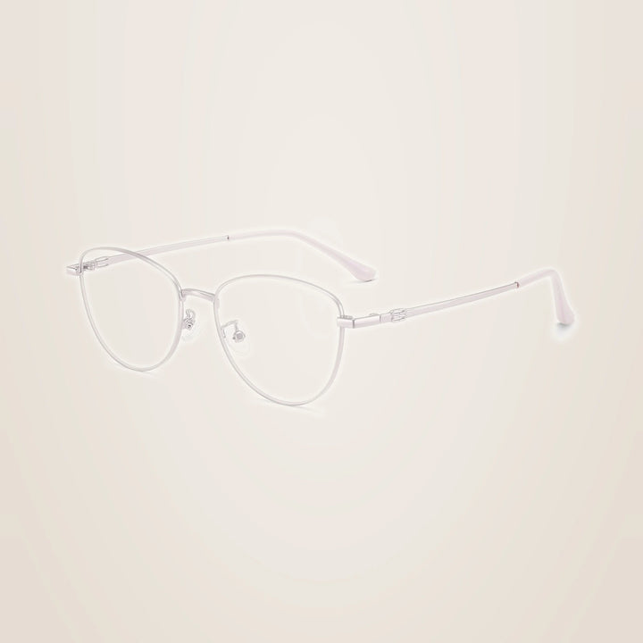 Yimaruili Unisex Full Rim Cat-Eye Pure Titanium Eyeglasses 97010 - Light Pink