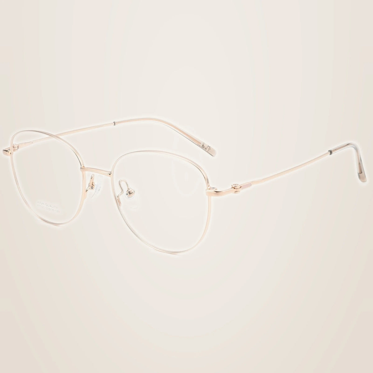 Yimaruili Unisex Full Rim Cat-Eye Pure Titanium Eyeglasses H7023X - Rose Gold