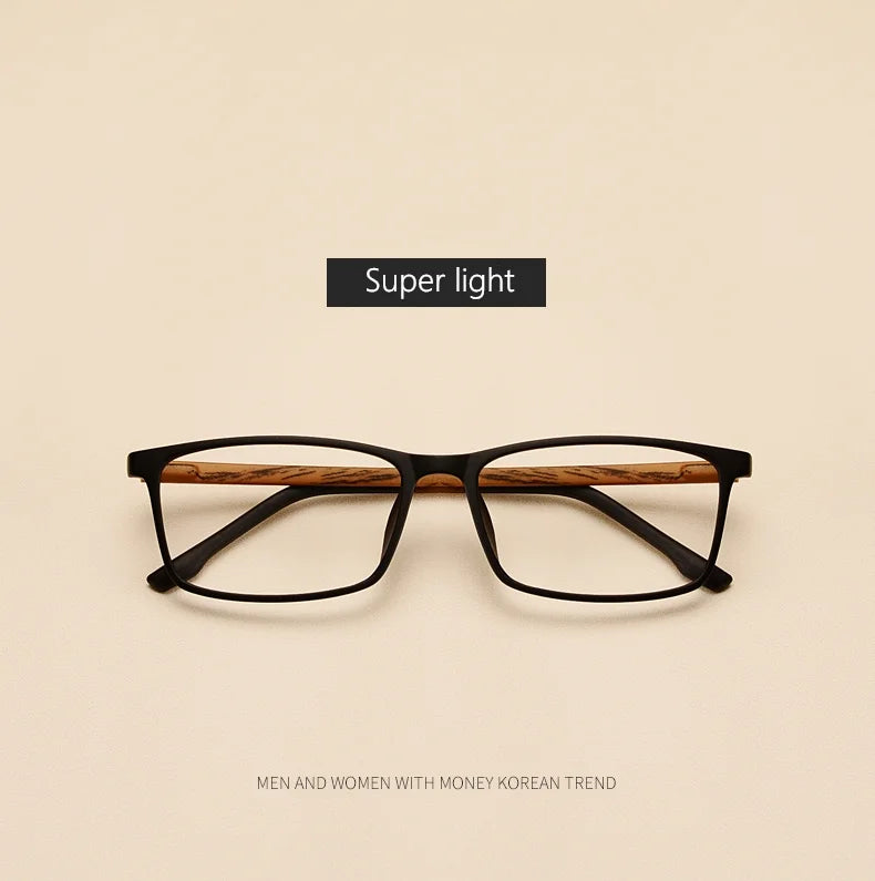 Yimaruili Unisex Full Rim Imitation Wood Grain Resin Frame Eyeglasses 98056 - Size Chart