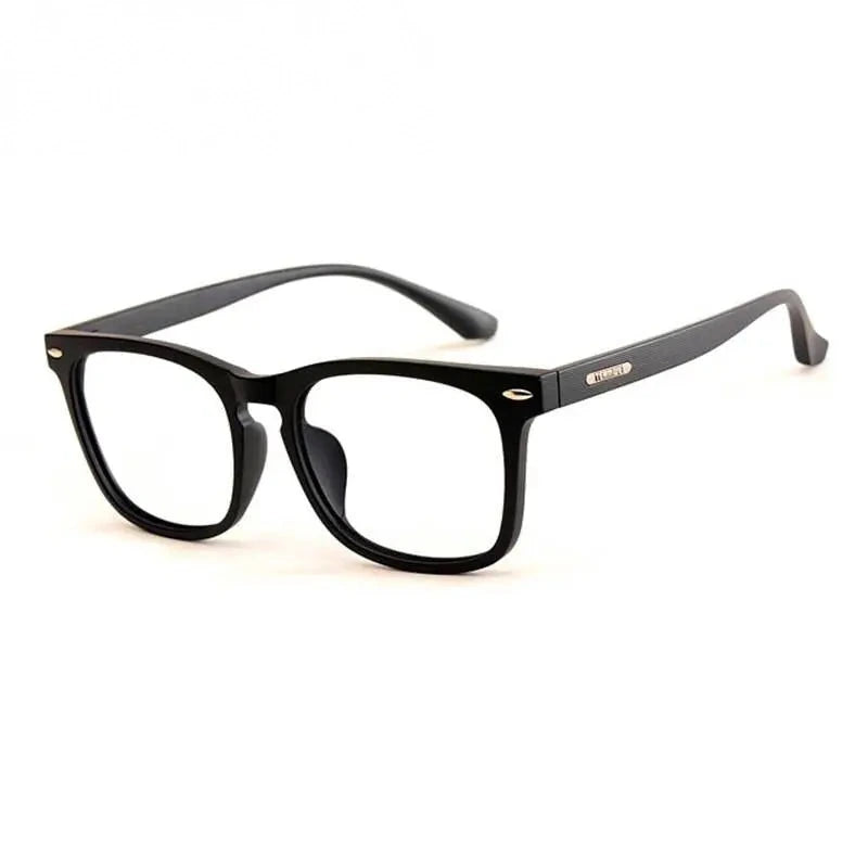 Yimaruili Unisex Full Rim Imitation Wood Resin Frame Eyeglasses 98028 - Black