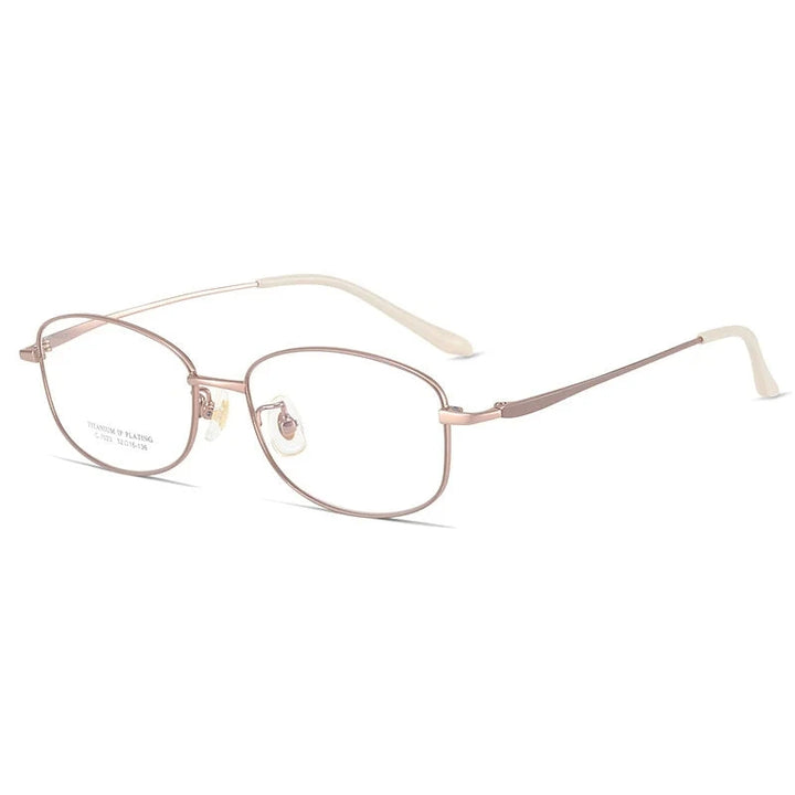 Yimaruili Unisex Full Rim Oval Pure Titanium Eyeglasses C7023 - Size Chart
