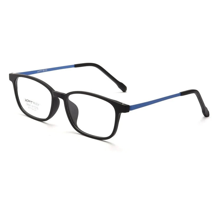 Yimaruili Unisex Full Rim Oval TR-90 Titanium Eyeglasses 9831XP - Black Blue