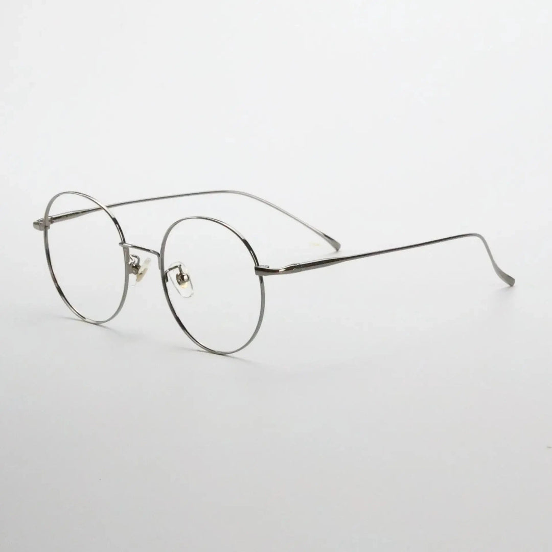 Yimaruili Unisex Full Rim Round Pure Titanium Eyeglasses 177575 - Size Chart
