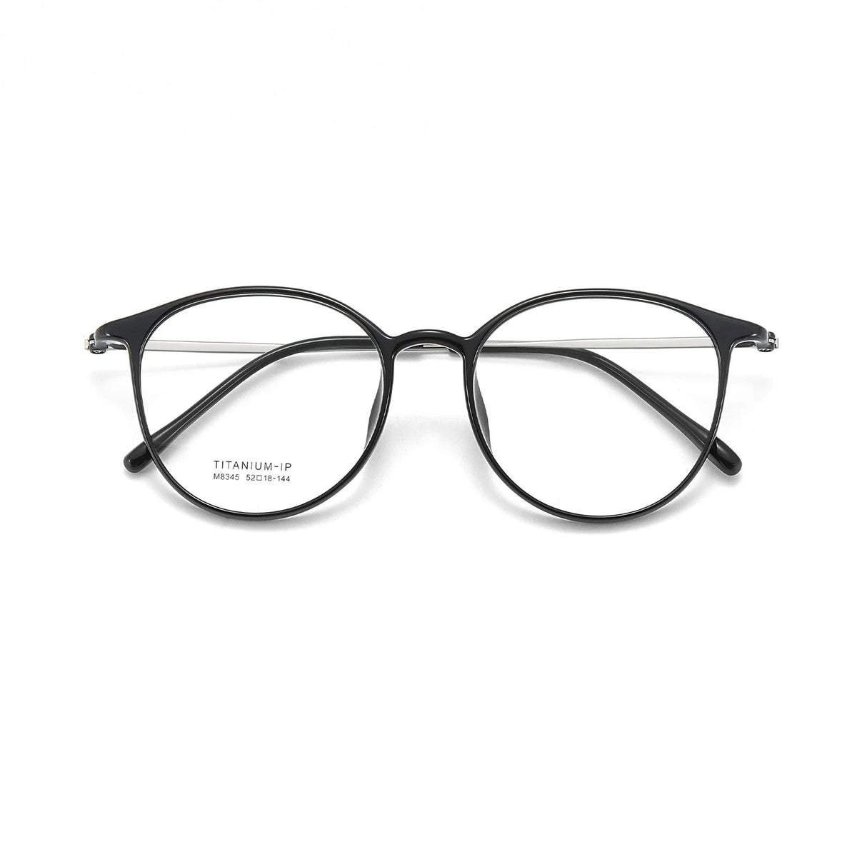 Yimaruili Unisex Full Rim Round TR-90 Titanium Eyeglasses M8345 - C1