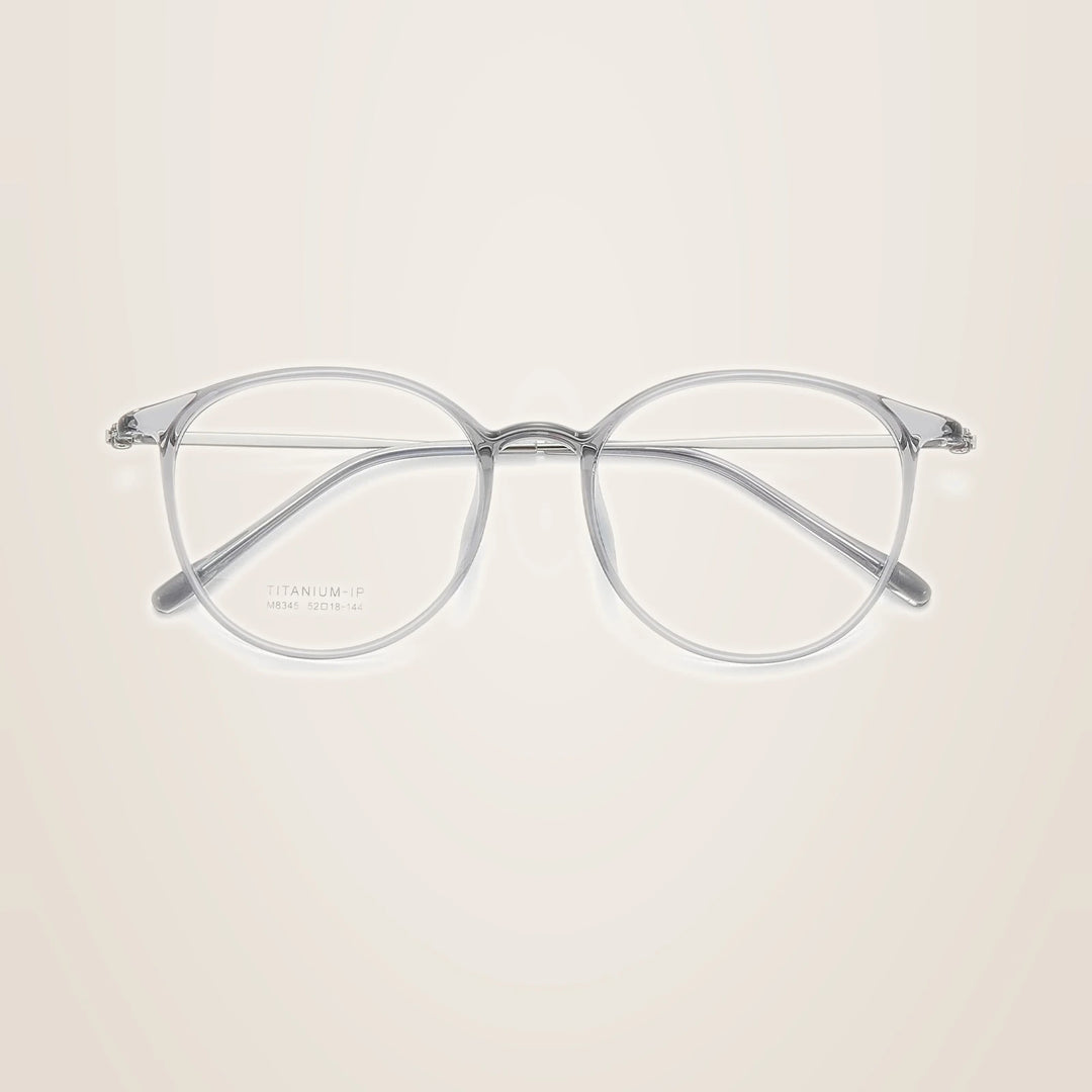 Yimaruili Unisex Full Rim Round TR-90 Titanium Eyeglasses M8345 - C2