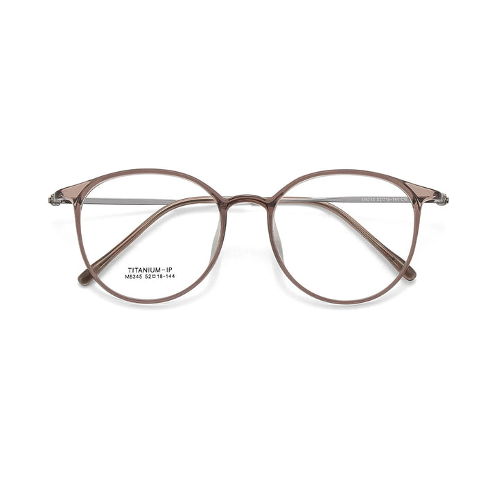 Yimaruili Unisex Full Rim Round TR-90 Titanium Eyeglasses M8345 - Size Chart