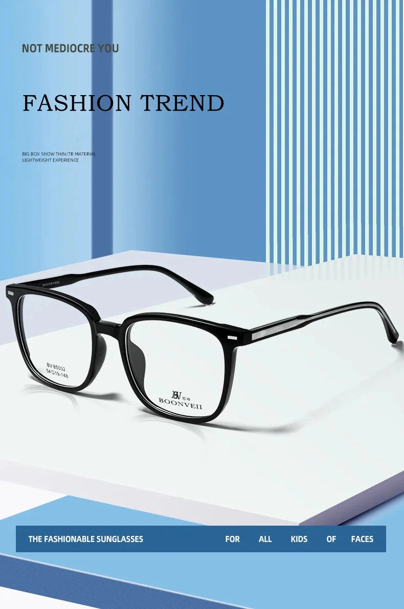 Yimaruili Unisex Full Rim Square Acetate Eyeglasses BV85002B - Size Chart