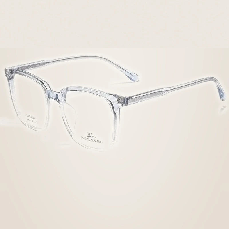 Yimaruili Unisex Full Rim Square Acetate Eyeglasses BV85002B - Transparent Blue