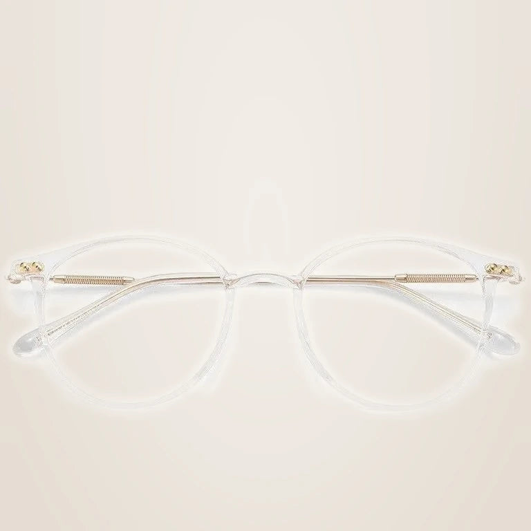 Yimaruili Unisex Full Rim Square Round Tr 90 Alloy Eyeglasses 90045 - Transparent