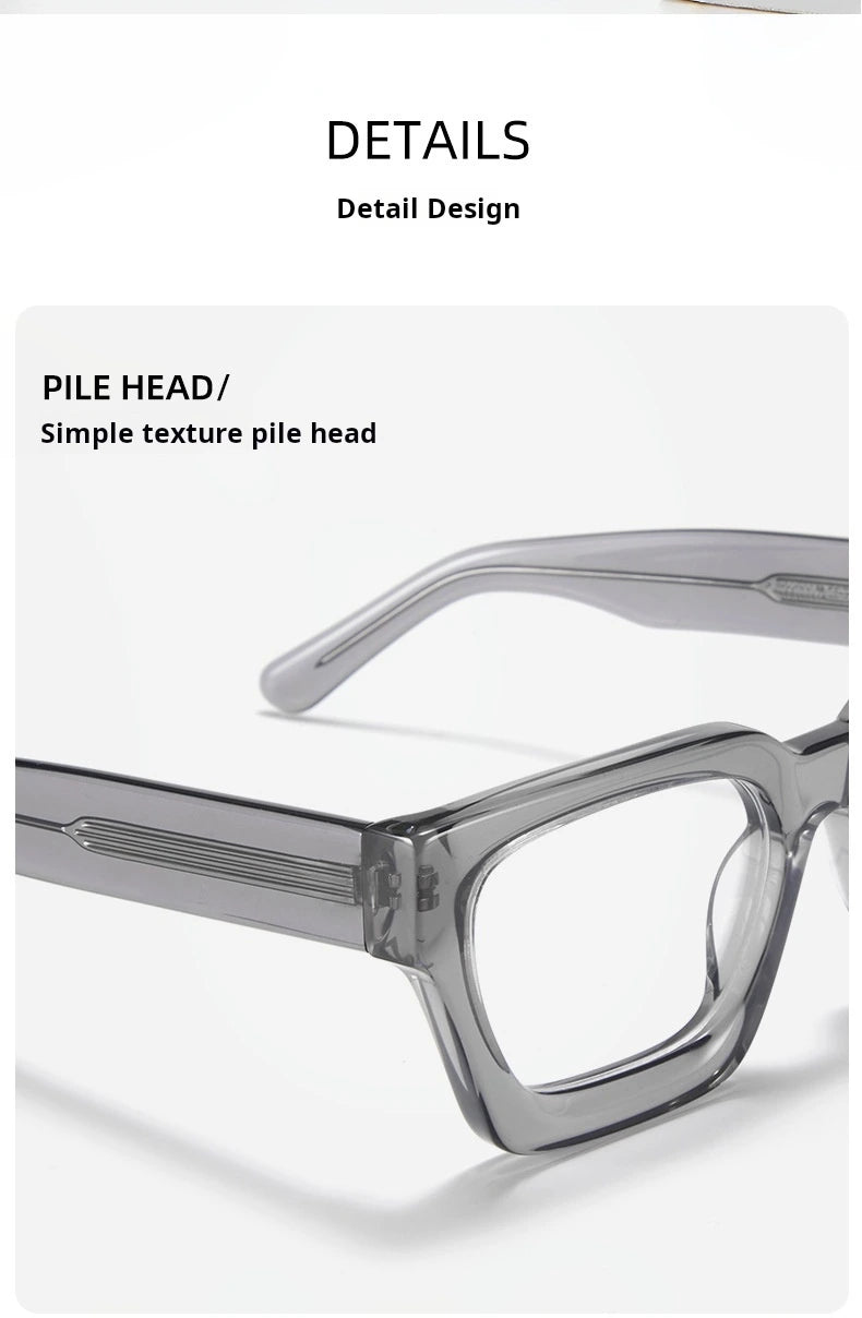 Yimaruili Unisex Full Rim Square Thick Acetate Eyeglasses 29006 - Size Chart