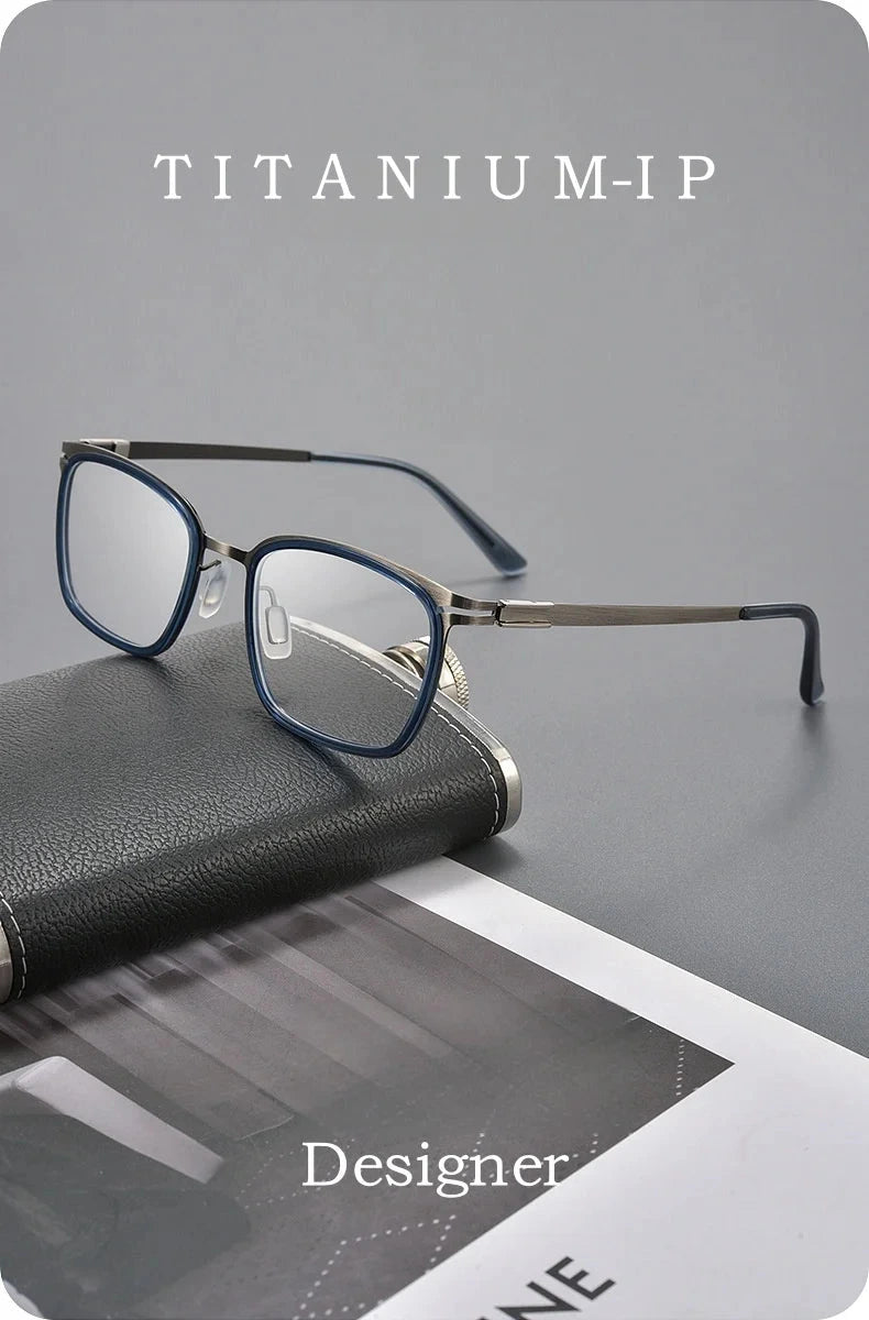Yimaruili Unisex Full Rim Square Titanium Acetate Eyeglasses Y7910 - Size Chart