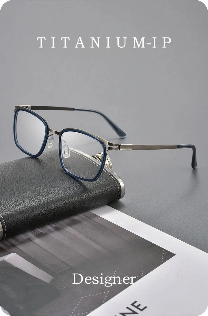 Yimaruili Unisex Full Rim Square Titanium Acetate Eyeglasses Y7910 - Size Chart